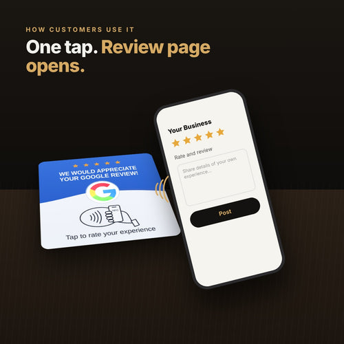 Tap-to-Review Google NFC Card