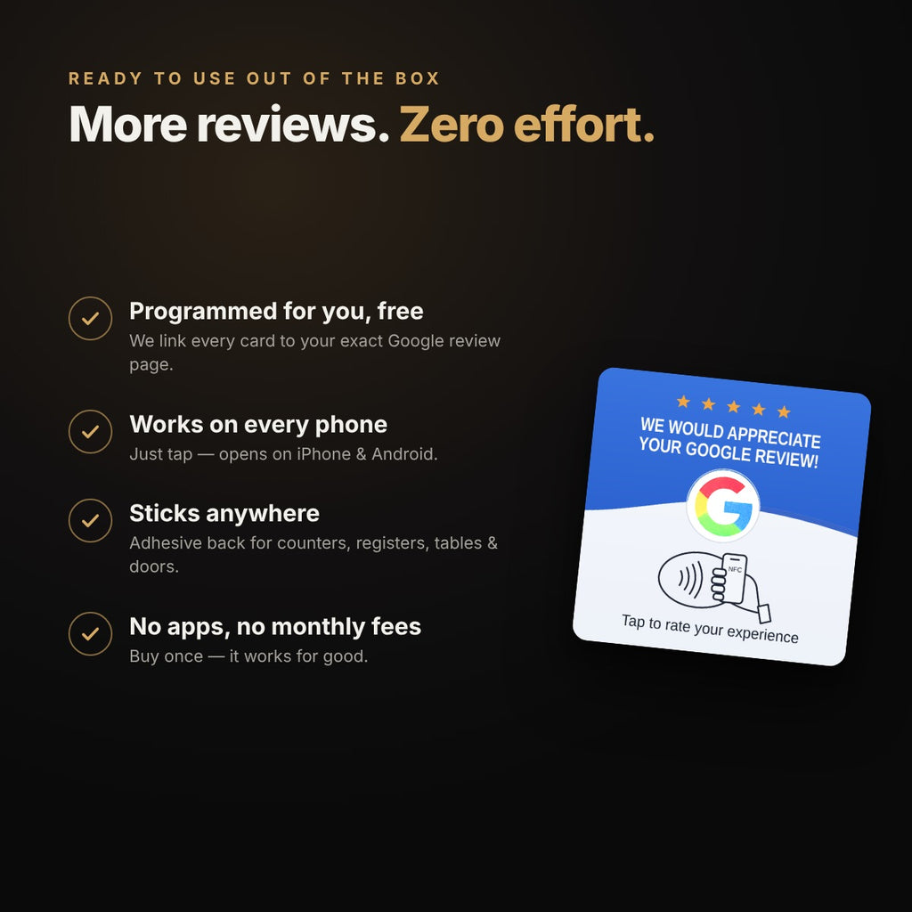 Tap-to-Review Google NFC Card